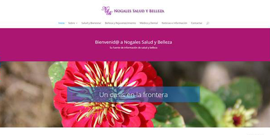Nogales Salud y Belleza website designed and managed by iSynergies